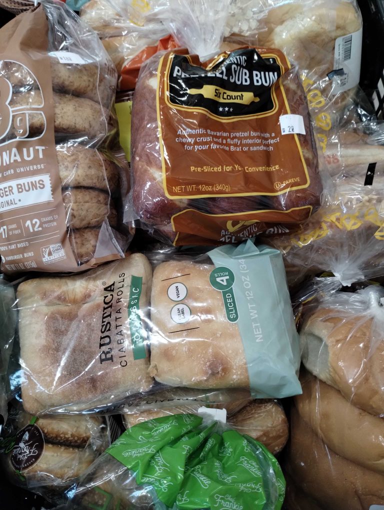 bread in colorful packages