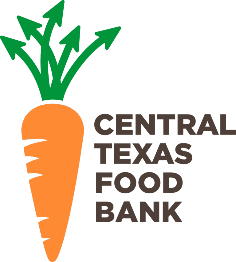 Carrot with text Central Texas Food Bank