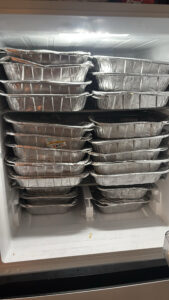 silver catering pans